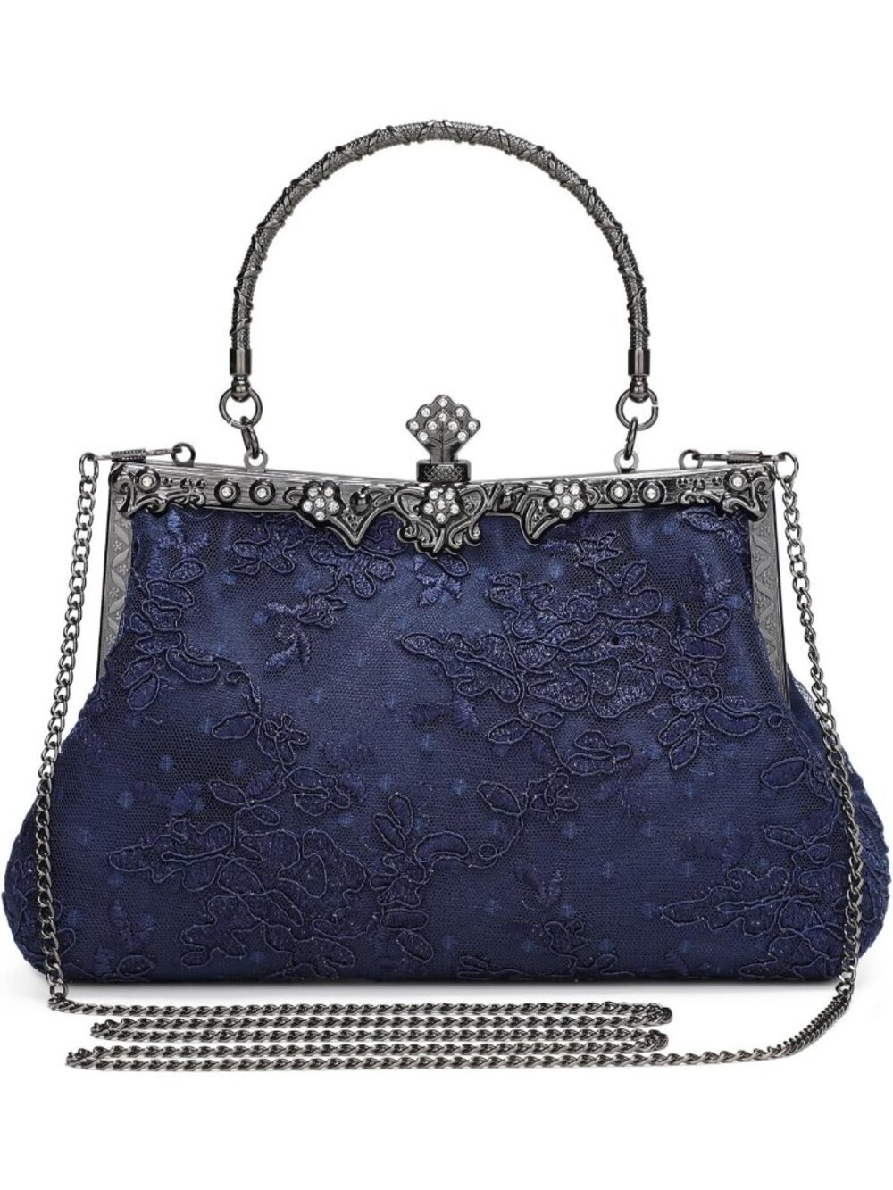 1920s Vintage Lace Floral Clutch Evening Bag for Women | Elegant Party Accessory